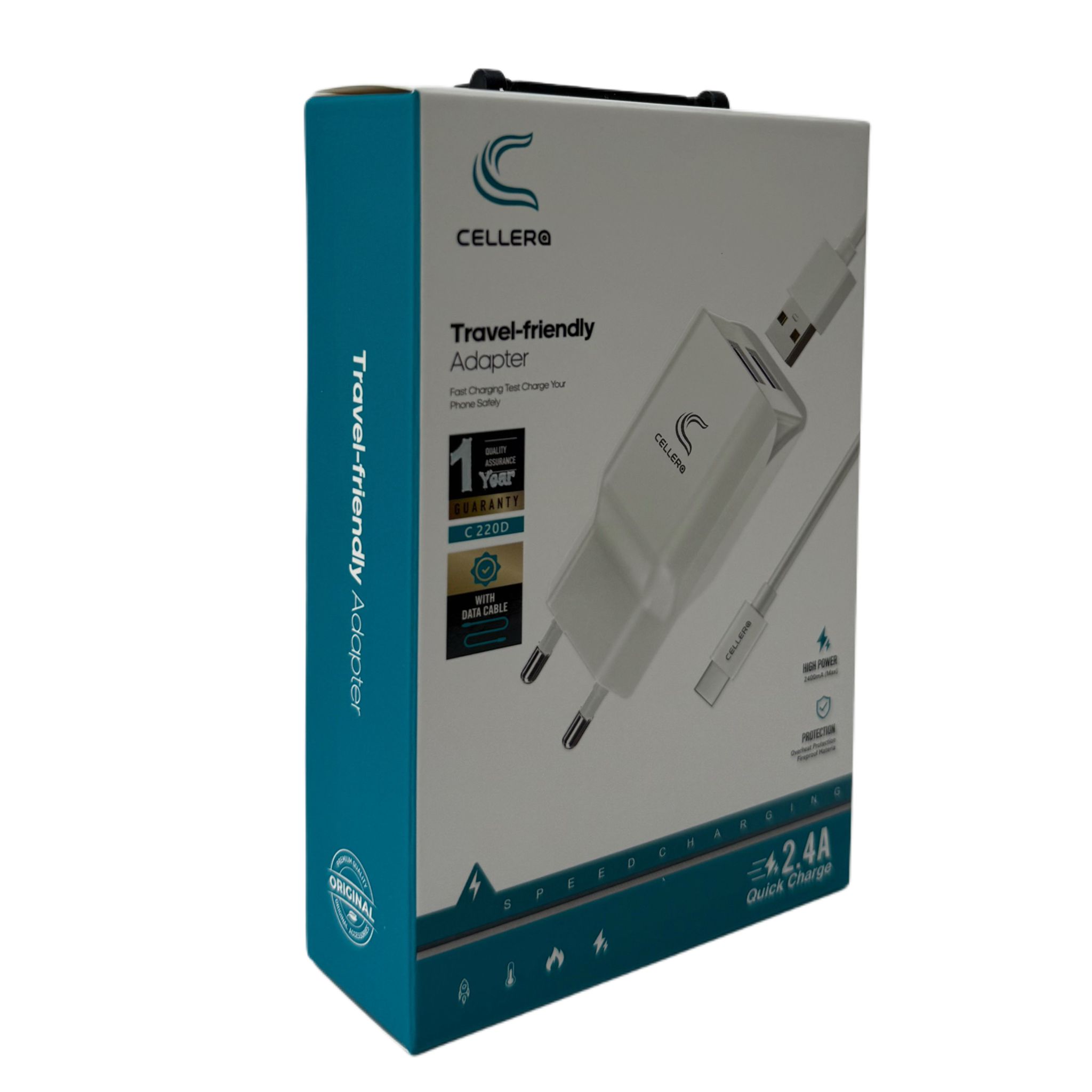 מטען קיר CELLERA 2.4A USBX2 ראש בלבד